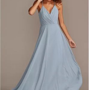 CELEBRATE DB STUDIO
spaghetti strap full skirt 
Dusty blue color 
STYLE# F20064